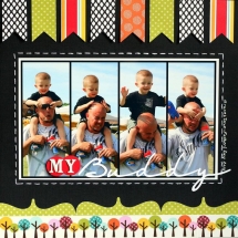 My Buddy scrapbooking layout - Scrapbooking