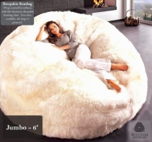Natural Sheepskin Beanbag Chairs - For the home