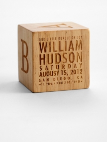 Natural Wood Keepsake Block - Gifts