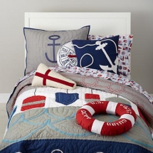 Nautical bedding - Our Bedroom
