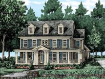 Neoclassical Country Three Story Farmhouse - Country Farmhouse