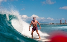 Never ever too old to have some fun in the surf - Surfing