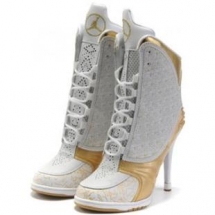 Nike Air Jordan 23 High Heels Golden White - Jordan 23 High Heels