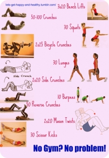 No Gym? No Problem! Workout - Gotta get those abs!