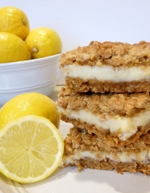 Oatmeal Lemon Creme Bars - Dessert Recipes