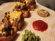Open-Face Cheeseburger Sub - Sandwiches