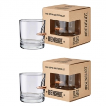 Original BenShot Bullet Rock Glasses with Real 0.308 Bullets - Gifts for Dudes