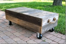 Outdoor Factory Cart Coffee Table - Backyard Ideas