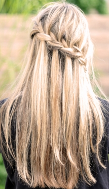 Partial French Braid - Hair and Nails