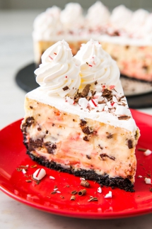 Peppermint Bark Cheesecake - Christmas Cooking