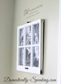 Photo display with old window  - Ideas for the home