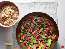 Pork Stir-Fry with Snow Peas - Cooking