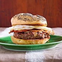 Recipe for Cabin in the Woods Burgers with Bacon & Eggs - Recipes for the grill