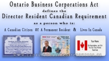 Resident Cdn Requirement for Ontario Cos - Ontario Business Information