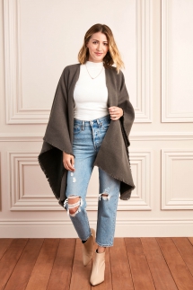 Reversible Blanket Poncho - Winter Wardrobe