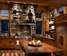 Rustic kitchen with modern amenities  - Dream house designs
