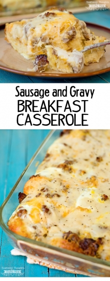 Sausage, Gravy and Biscuit Breakfast Casserole - Breakfast Recipes