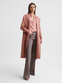 Shawl Collar Blindseam Long Coat - Comfy Clothes 