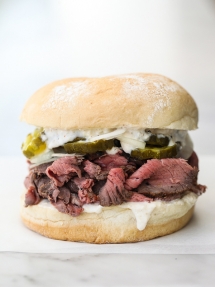 Sirloin Steak Sandwiches with Horseradish Sauce - Sandwiches