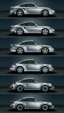 Six Generations of Porsche 911 - Sports cars