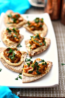 Slow Cooker Moroccan Chicken Pita Bites - Cooking