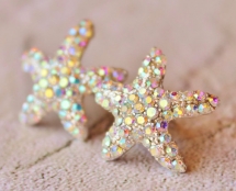 Sparkling Starfish Stud Earrings - Christmas Gift Ideas