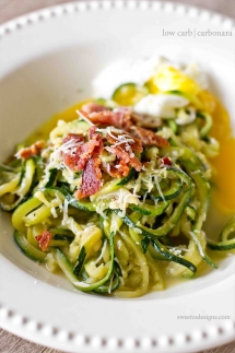 Spiralized Paleo Low Carb Carbonara - Spiralized Recipes