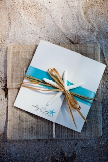 Starfish wedding invitations - Our destination wedding