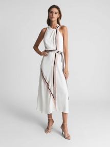 Striped Halter Midi Dress - Summer Clothes Are Calling