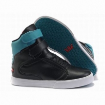 Supra TK Society High Tops Black/Aqua/White Men's  - Unassigned