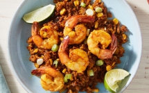Sweet Corn Shrimp & Rice Skillet - I love to cook
