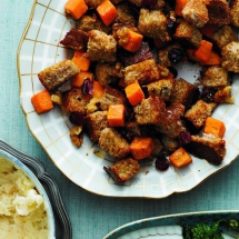 Sweet Potato Stuffing - Cooking
