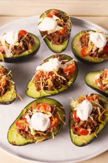 Taco Stuffed Avocados - Cooking