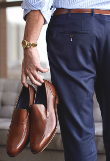 The Classic Brown and Navy  - Men's clothing