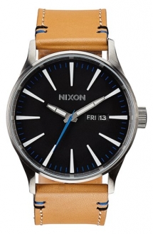 'The Sentry' Leather Strap Watch, 42mm by Nixon - Watches