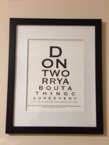 Three Little Birds - Bob Marley eye chart - Great designs for the home
