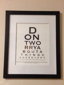 Three Little Birds - Bob Marley eye chart - For the home