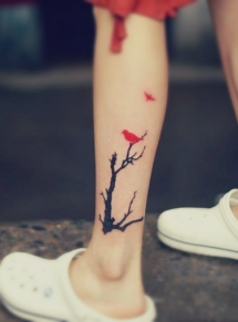 Tree & bird tattoo - Tattoo ideas