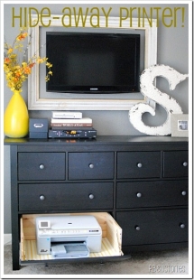 Turn a Drawer into a Hide-Away for a printer - For the home