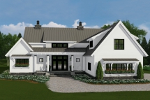 Two Story, 4 Bedroom, 3.5 Bathroom, 3 Car Modern Farmhouse Plan - Country Farmhouse