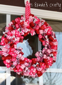 Valentine {Ribbon} Wreath - Valentines Day