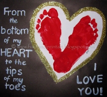Valentine's Day Footprint Heart - Valentines Day