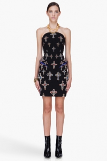 Versace Black Silk Cocktail Dress - Dresses