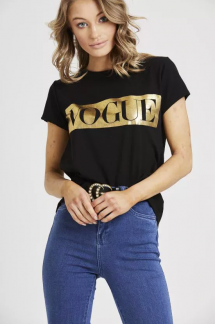 Vogue Slogan Print Shirt Top from Trendeo - Clothes for Summer in London Town