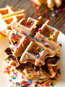 Waffle Donuts - Cooking