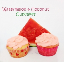 Watermelon Coconut cupcakes - Watermelon Birthday