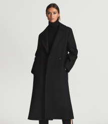 Zip Detail Wool Blend Coat - Winter Wardrobe