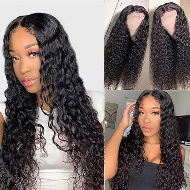 13*6 Lace Front Wigs Brazilian Human Hair Water Wave  - Image 2