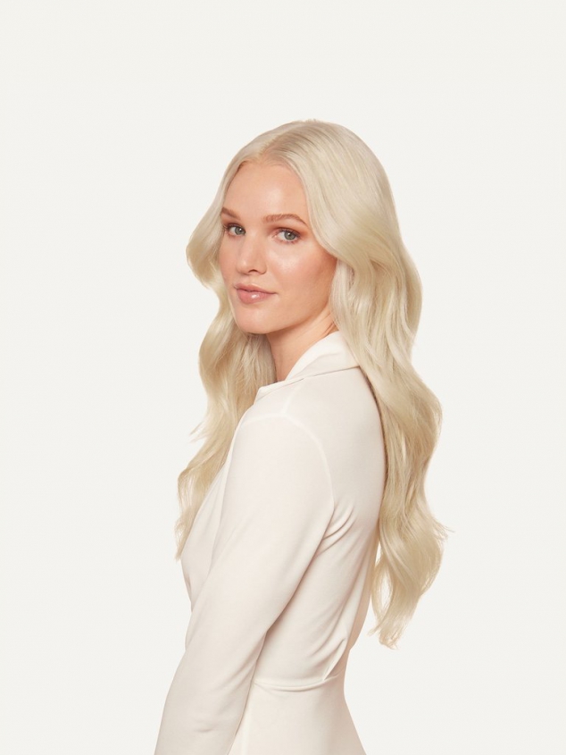 20" Seamless Platinum Blonde Clip-Ins - Image 2