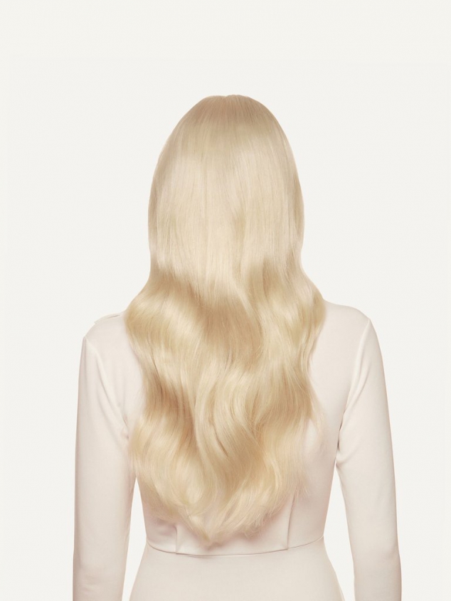 20" Seamless Platinum Blonde Clip-Ins - Image 3